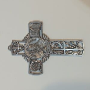 JCC Fine Pewter 2002 Cross Saint Patrick Pray For Us